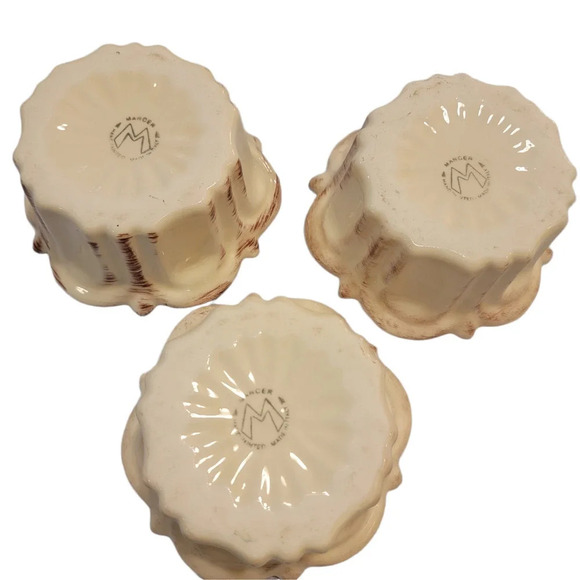 MANCER by Mancioli Vintage Made in Italy Set of 3 Hand Painted Ceramic Bowls MCM - Picture 12 of 13